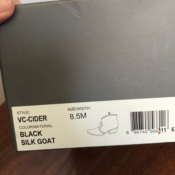 New in box Vince Camuto Black Silk Bootie - Picture 4 of 4